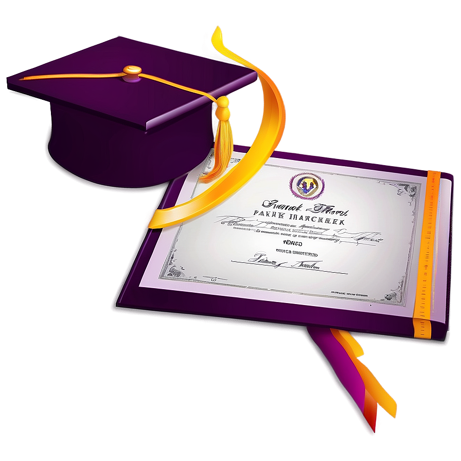 Diploma On Desk Png Kua96 PNG Image