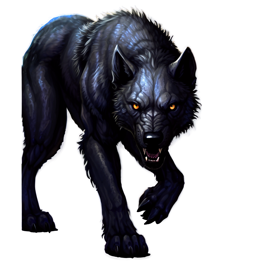 Dire Wolf Fantasy Art Png Qnc PNG Image