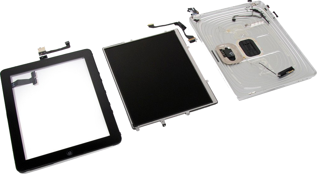 Disassembled Whitei Pad Components PNG Image