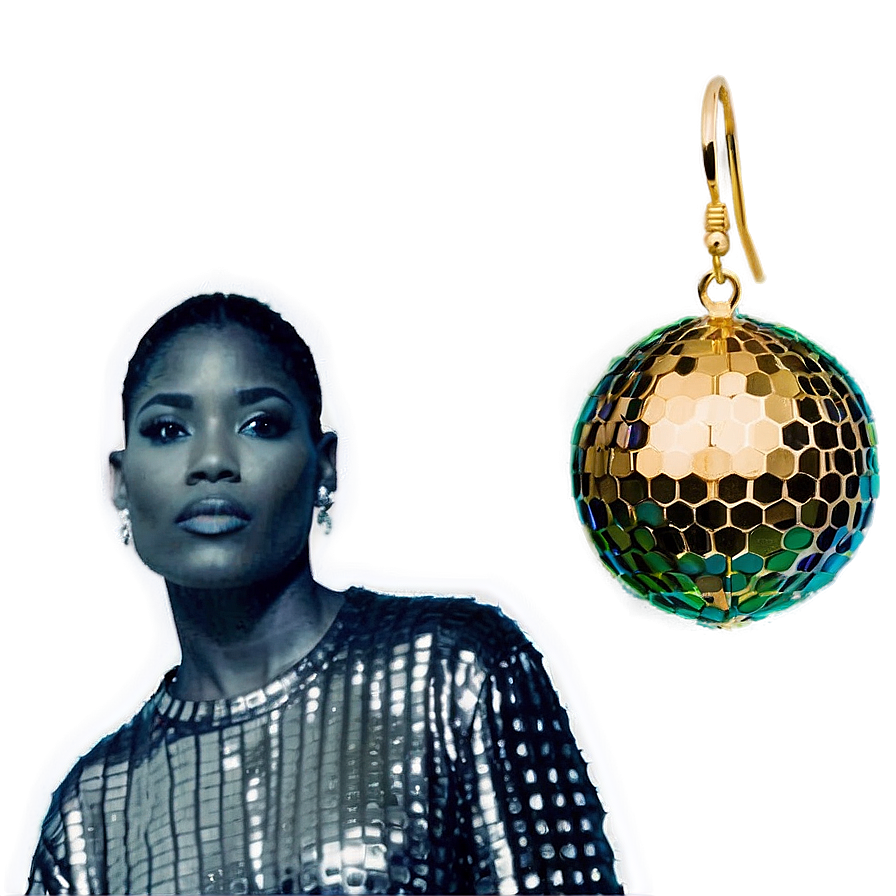 Disco Ball Earrings Png Jwd PNG Image