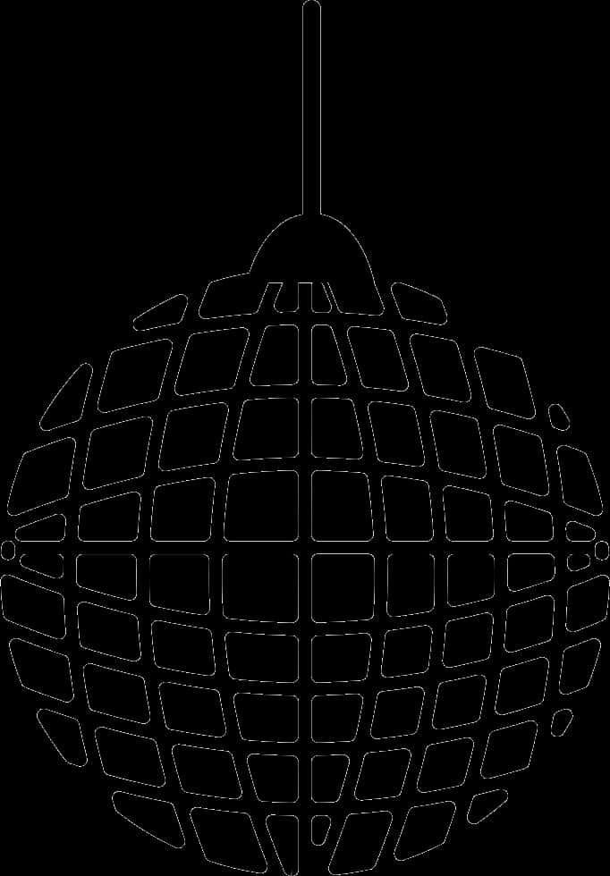 Disco Ball Silhouette Outline PNG Image