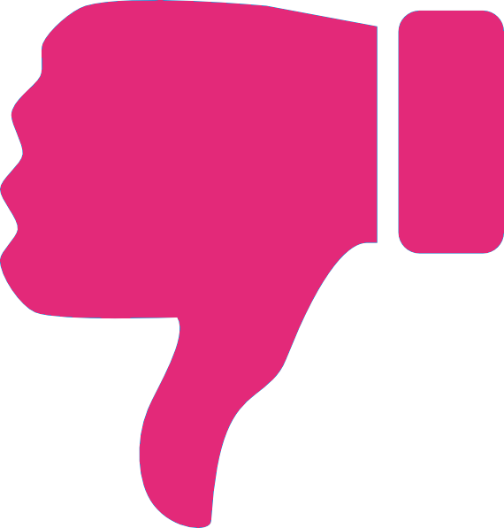 Dislike Thumb Down Silhouette PNG Image