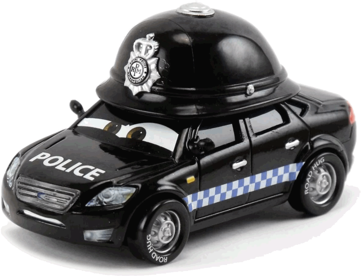 Disney Cars Police Character Toy PNG Image