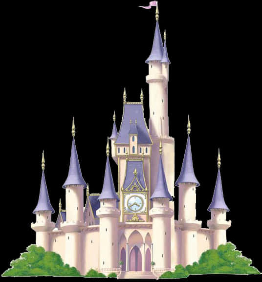 Disney Castle Illustration PNG Image