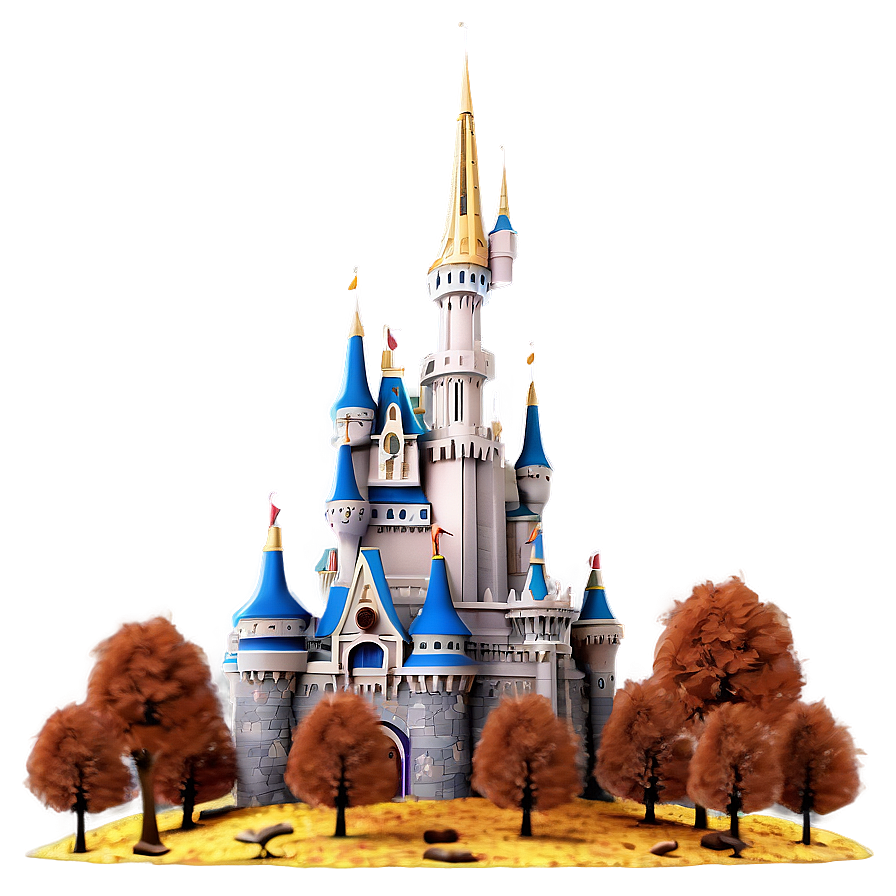 Disney Castle In Autumn Png Owp6 PNG Image