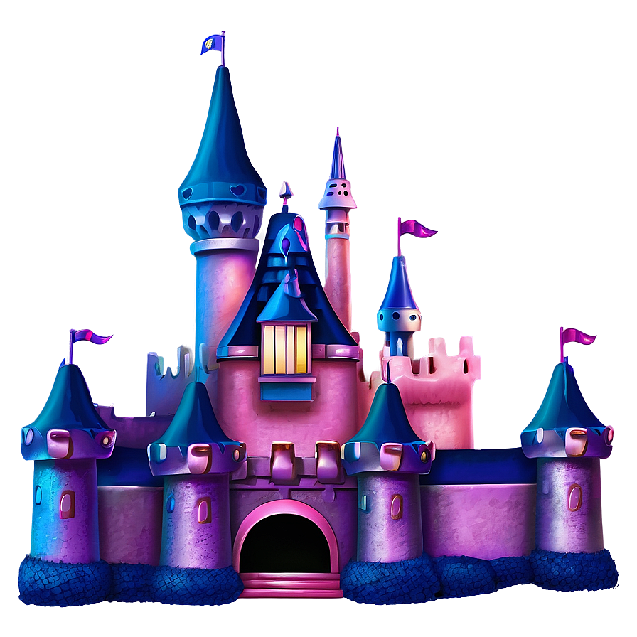 Disney Castle Night View Png Oha PNG Image