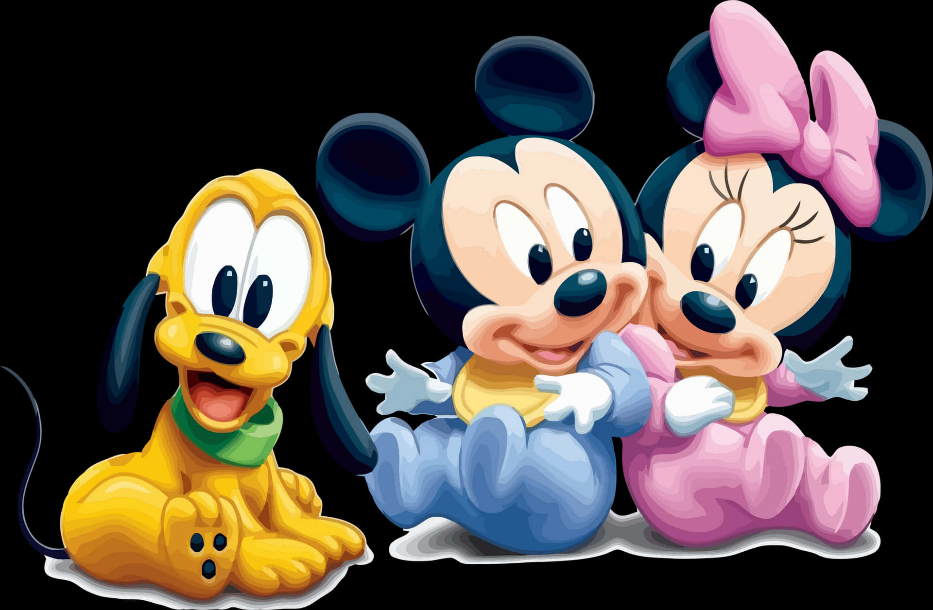 Disney Friends Happy Moments PNG Image