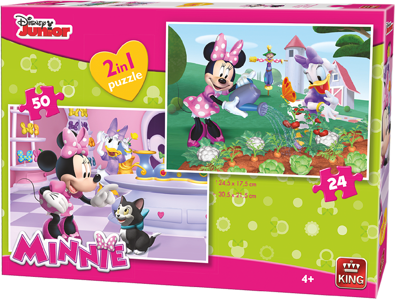 Disney_ Junior_ Minnie_ Mouse_2_in_1_ Puzzle_ Box PNG Image