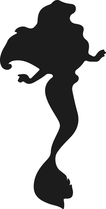 Disney Mermaid Silhouette PNG Image