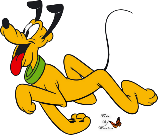 Disney Pluto Chasing Butterfly PNG Image