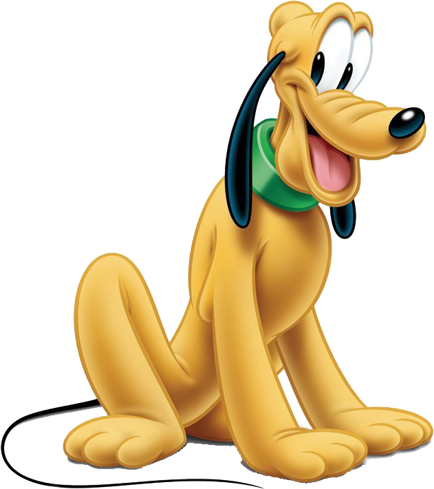 Disney Pluto Sitting Pose PNG Image