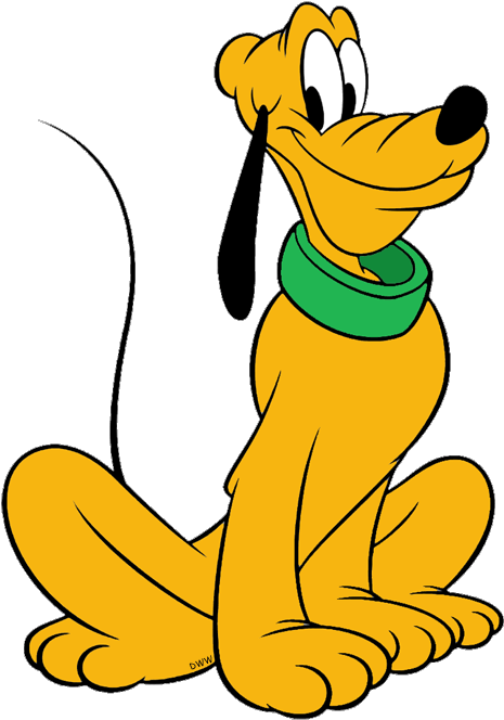 Disney Pluto Sitting Pose PNG Image