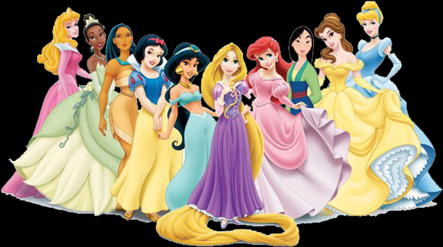 Disney Princesses Gathering PNG Image