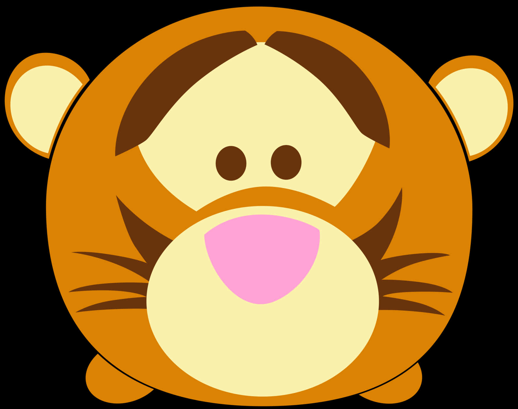 Disney Tigger Stylized Graphic PNG Image