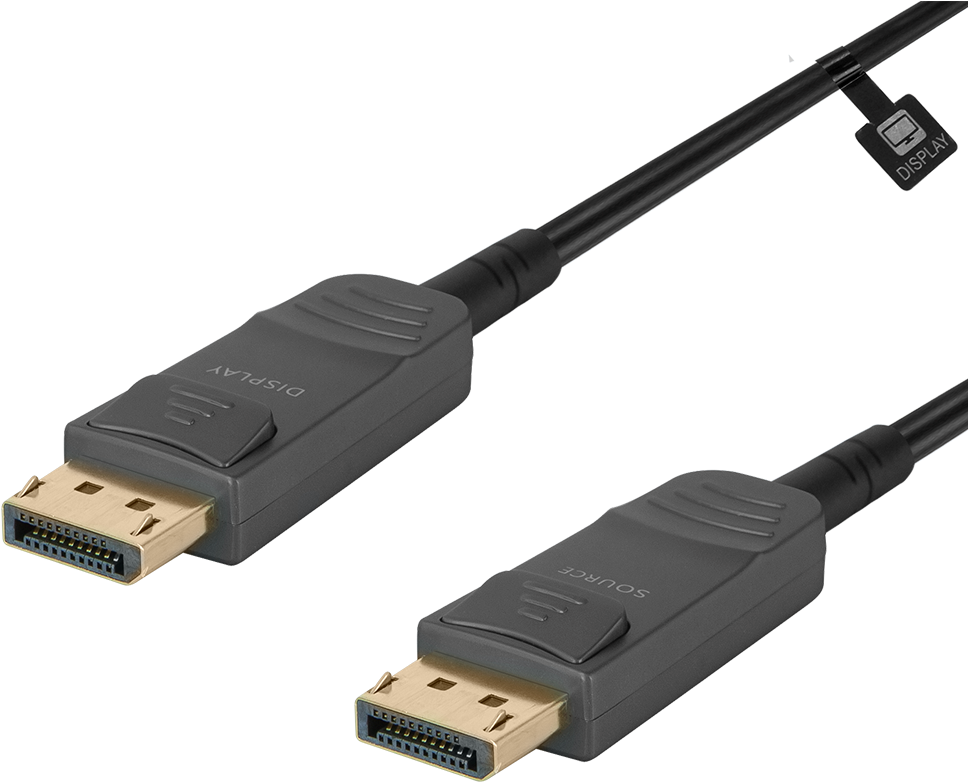 Display Port Cable Black PNG Image