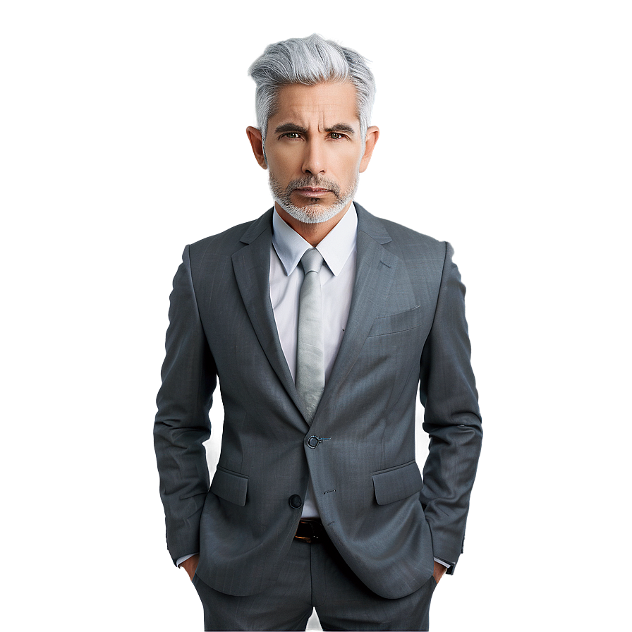 Distinguished Grey Hair Png 06282024 PNG Image