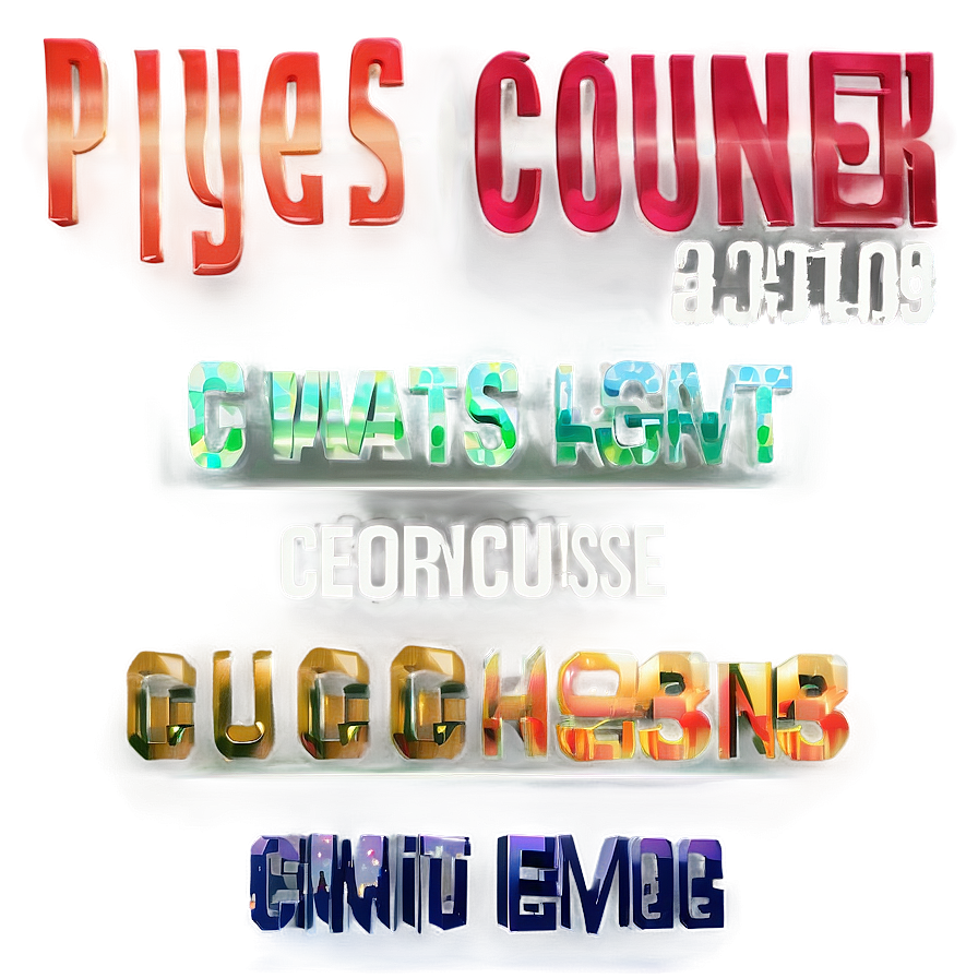 Distorted Text Artwork PNG Image