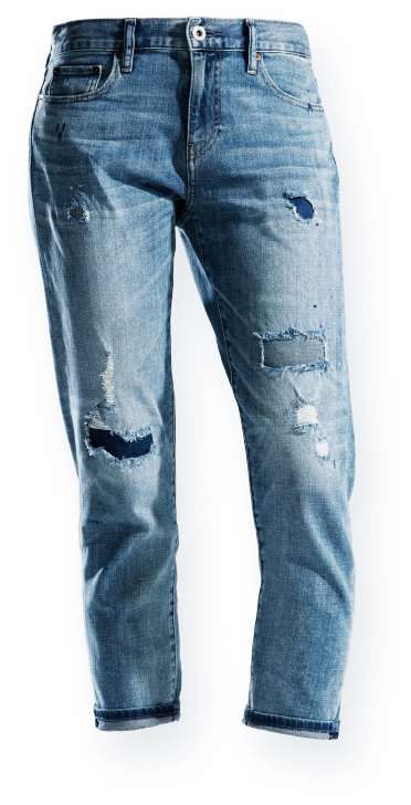 Distressed Blue Jeans PNG Image