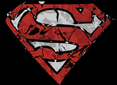 Distressed Superman Logo PNG Image