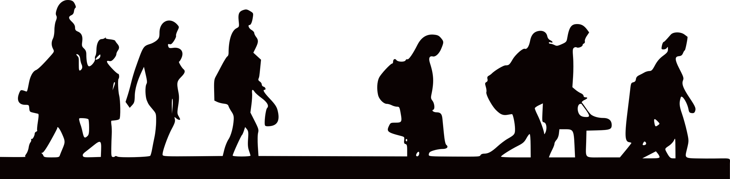 Diverse Crowd Silhouette Profile PNG Image