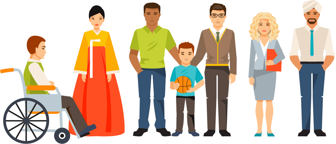 Diverse_ Group_of_ People_ Illustration PNG Image