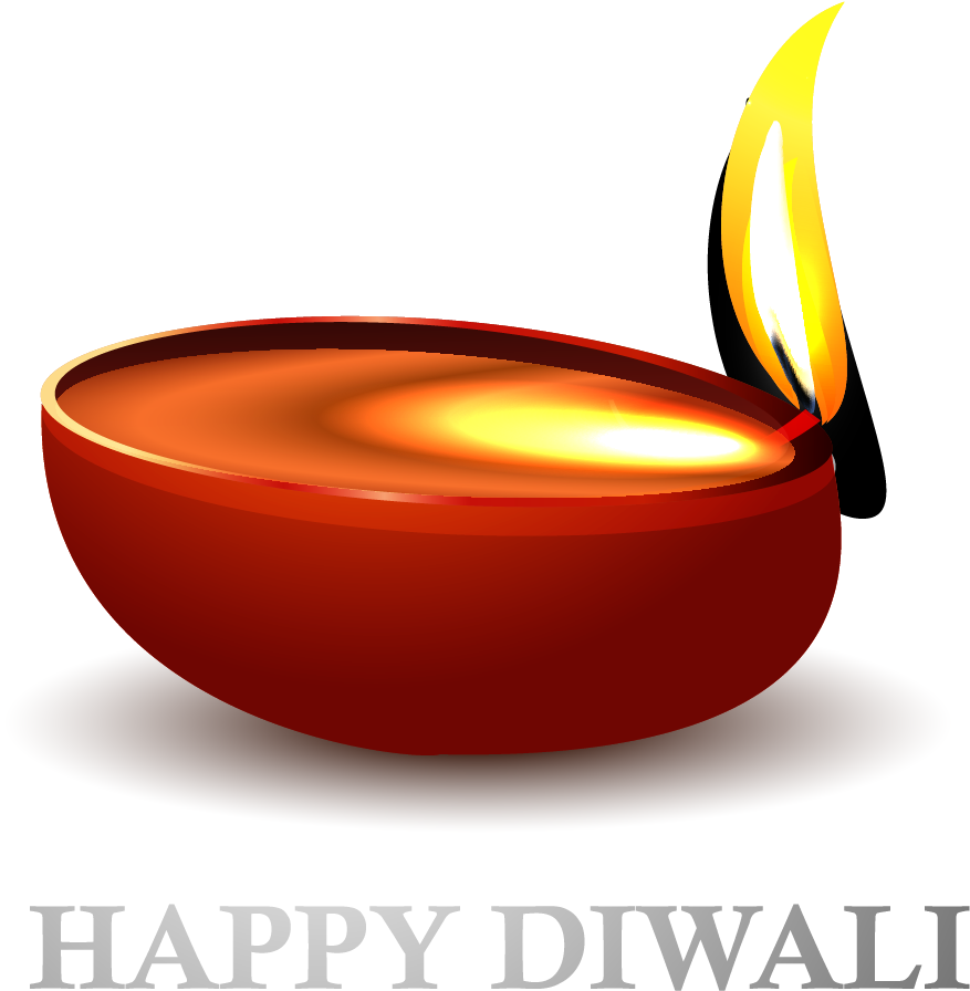 Diwali Festival Lamp Greeting PNG Image