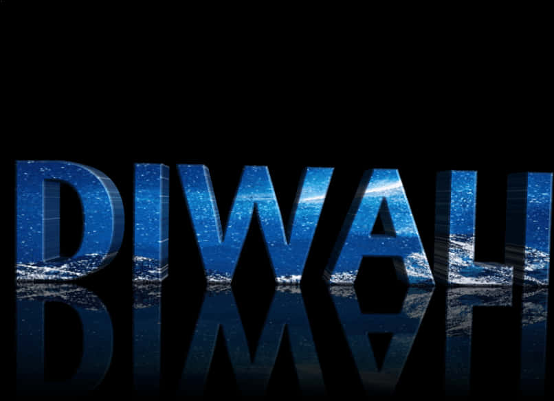 Diwali Festival Sparkling Text Background PNG Image