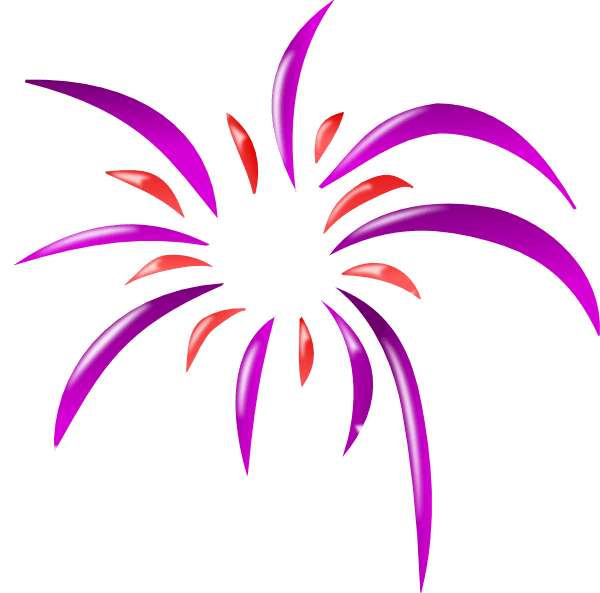 Diwali Firework Illustration Purpleand Red PNG Image