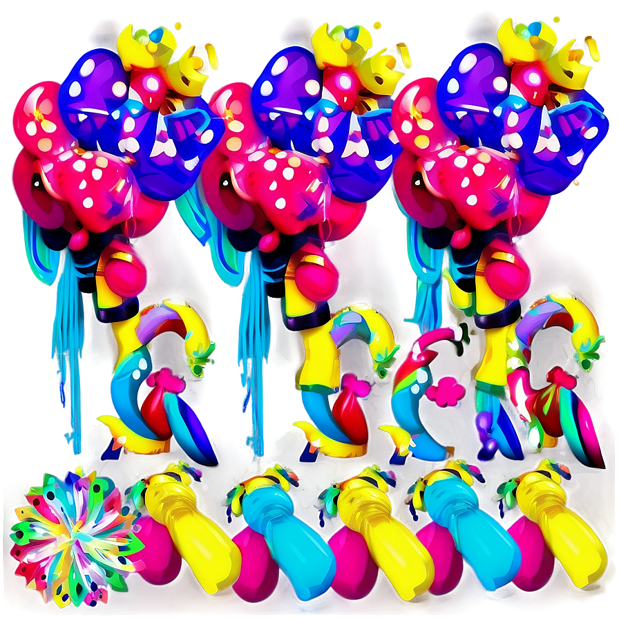 Diy Lets Glow Crazy Party Decoration Png Pcd29 PNG Image