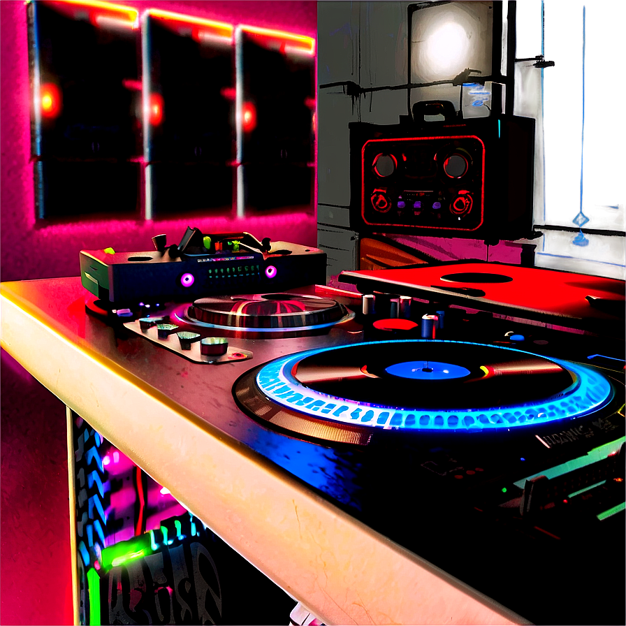 Dj Booth At House Party Png Tau5 PNG Image