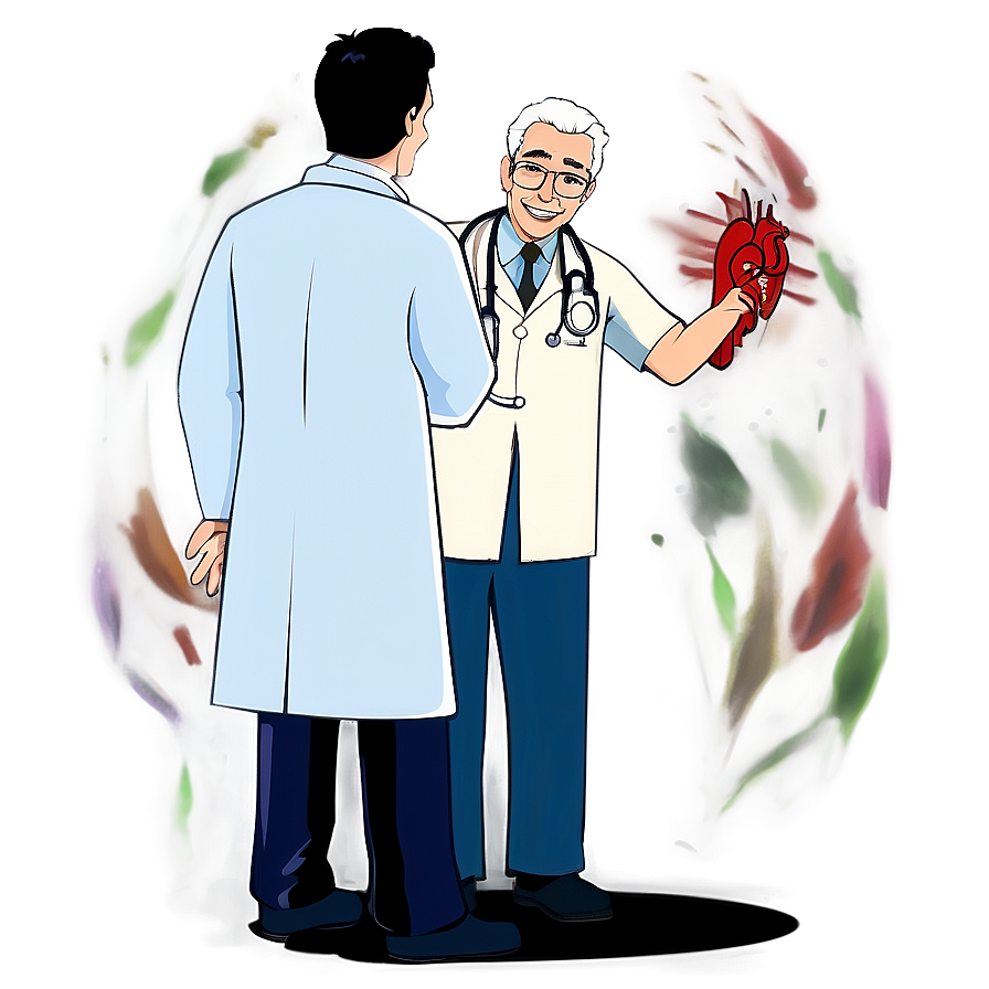 Doctor And Patient Cartoon Scene Png Vbi PNG Image