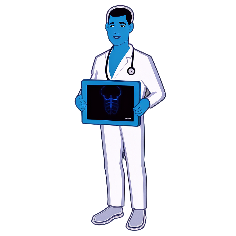 Doctor Cartoon Showing X-ray Png 06212024 PNG Image