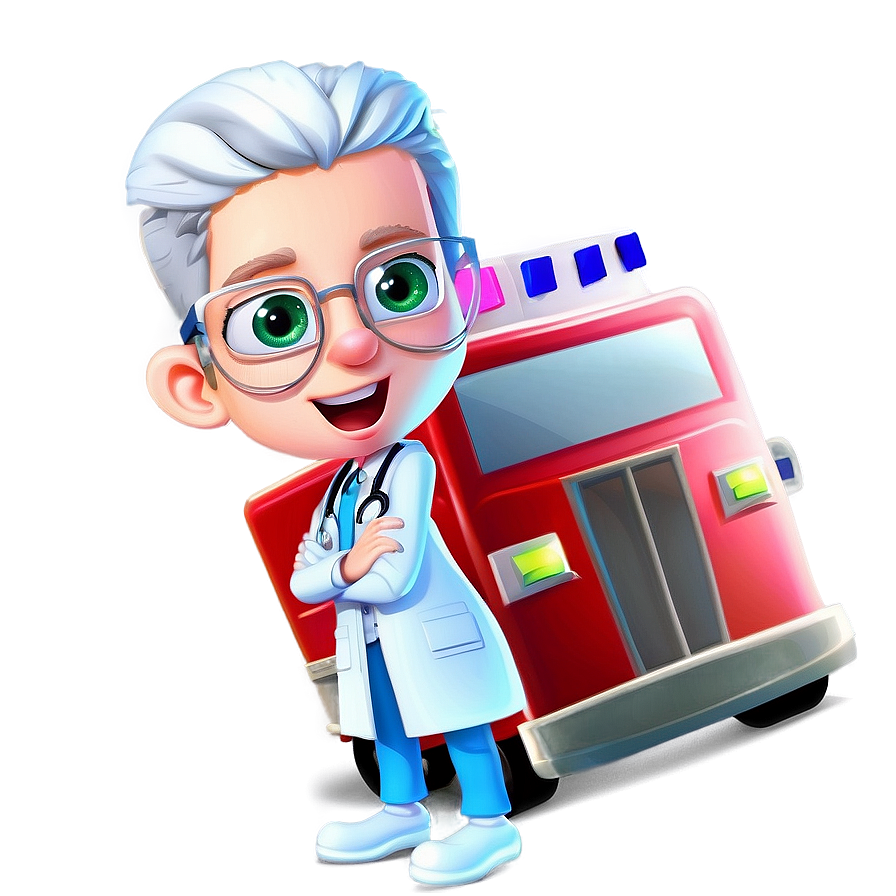 Doctor Cartoon With Ambulance Png 06212024 PNG Image