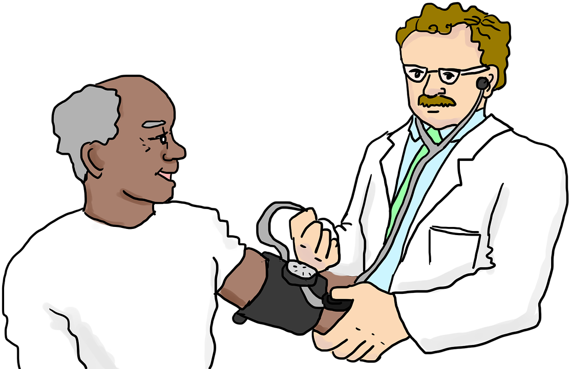 Doctor Checking Patient Blood Pressure PNG Image