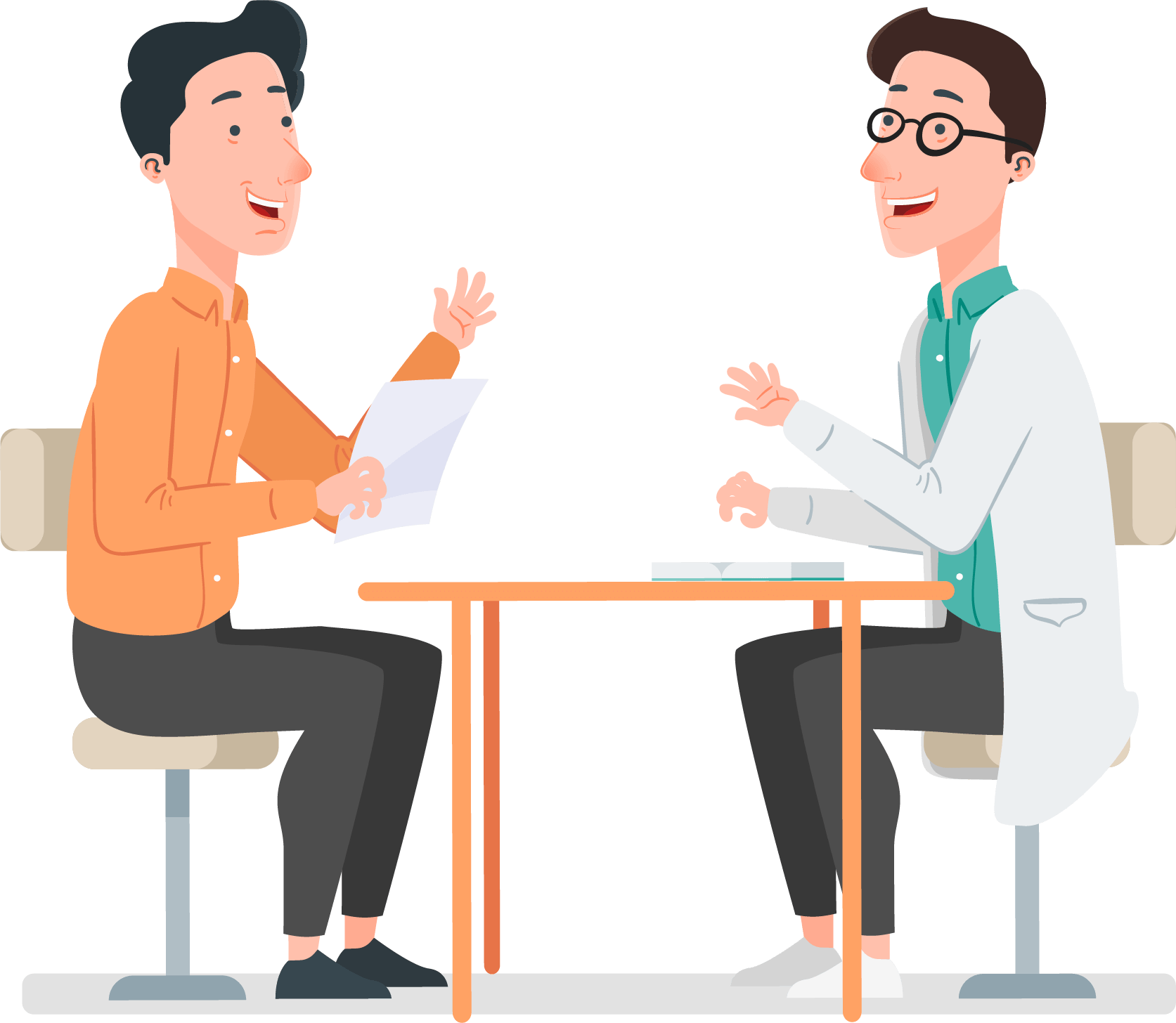 Doctor Consultation Cartoon PNG Image