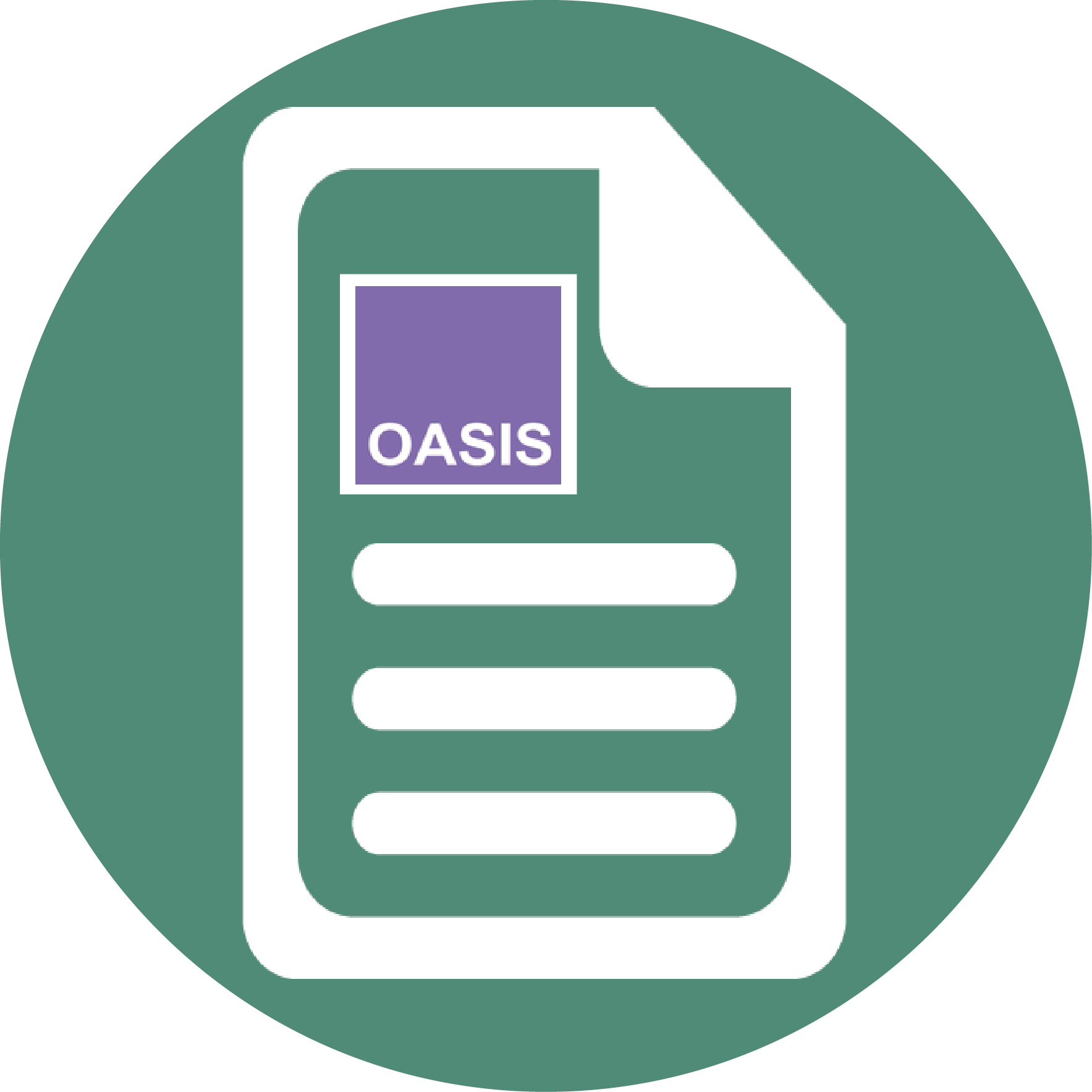 Document Icon O A S I S Logo PNG Image