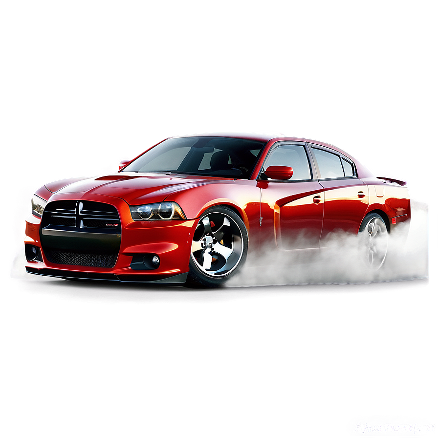 Dodge Charger Burnout Scene Png 06122024 PNG Image