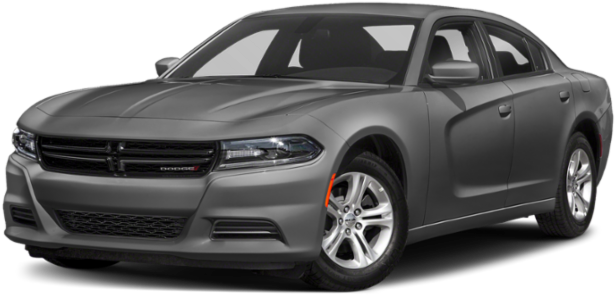 Dodge Charger Gray Side View PNG Image