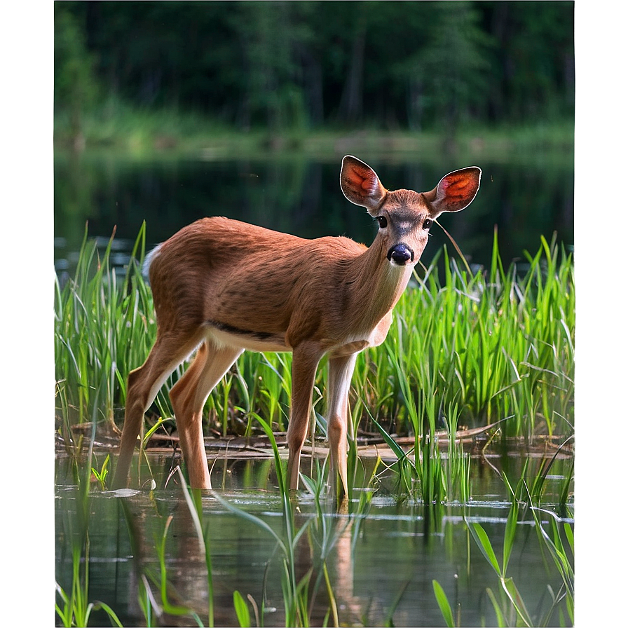 Doe By The Lake Png 06292024 PNG Image