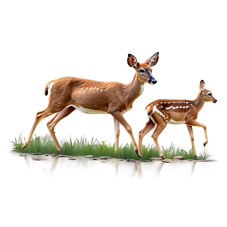 Doe Crossing Stream Png 40 PNG Image