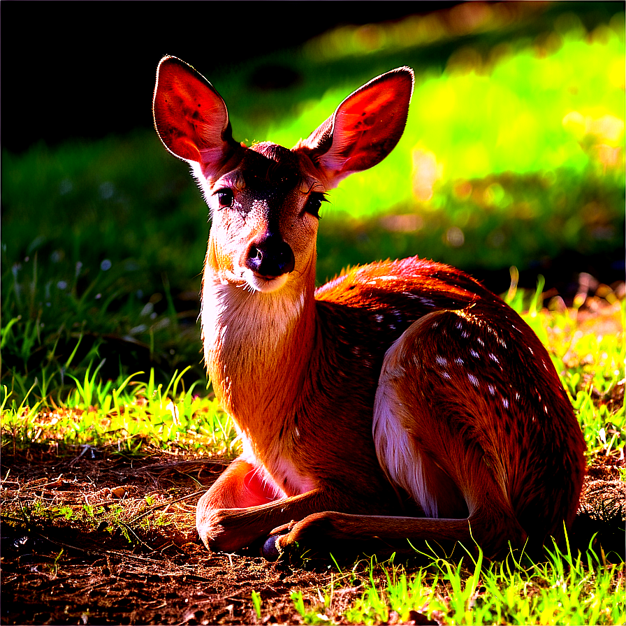 Doe Enjoying Sunshine Png Qiw PNG Image