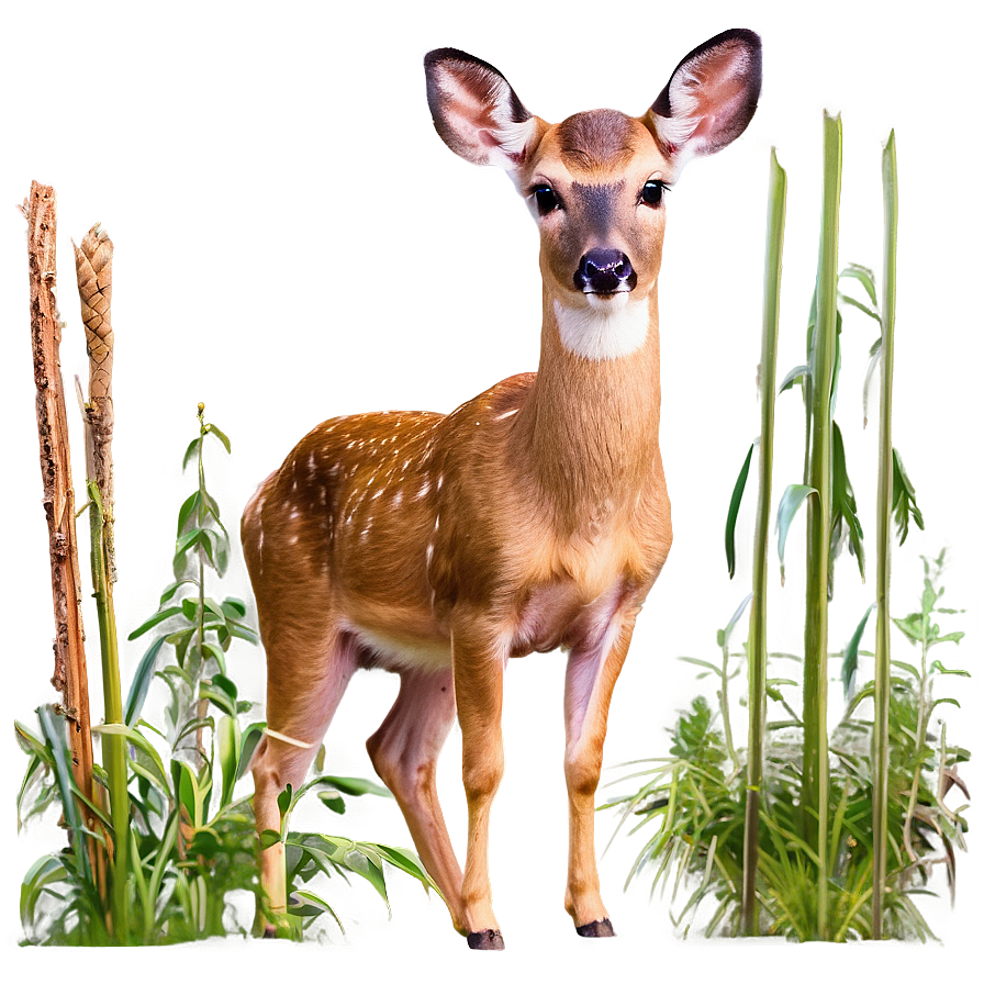 Doe In Wildlife Sanctuary Png Ehp71 PNG Image