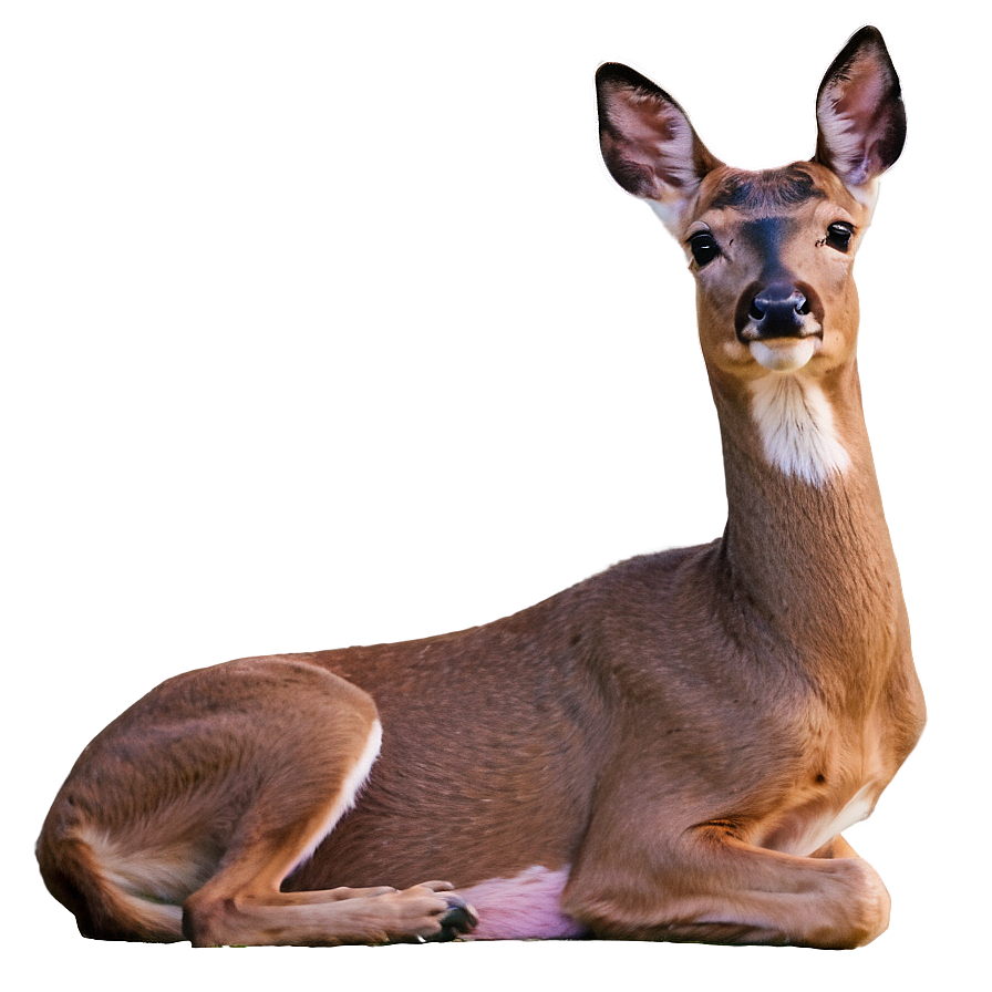 Doe Watching Sunset Png 06292024 PNG Image