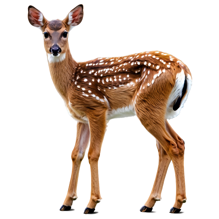 Doe With Newborn Fawn Png Iig PNG Image