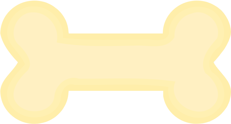 Dog Bone Icon Simple Design PNG Image