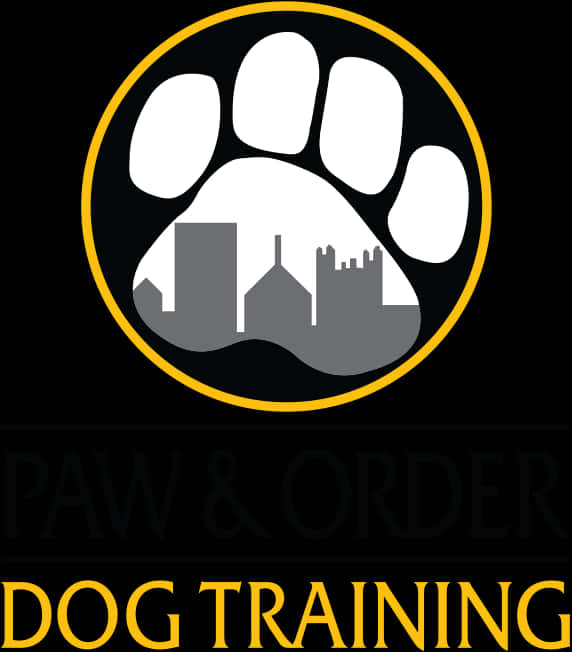 Dog Pawand Order Training Logo PNG Image