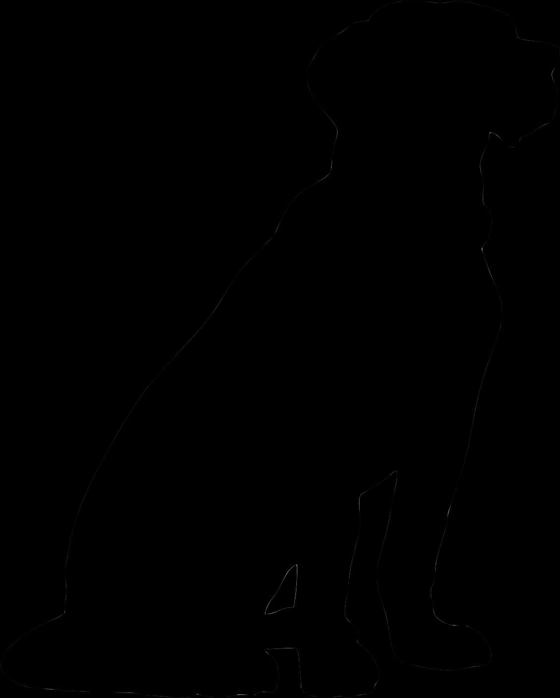 Dog Silhouette Profile PNG Image