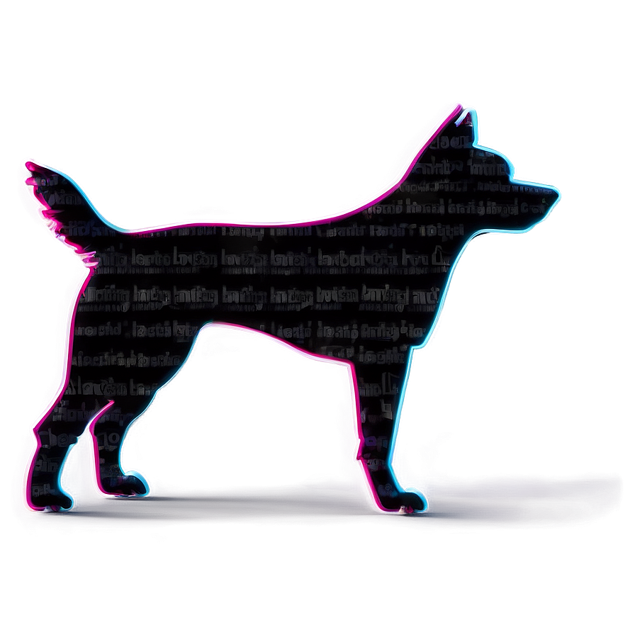 Dog Silhouette With Tail Wagging Png 6 PNG Image