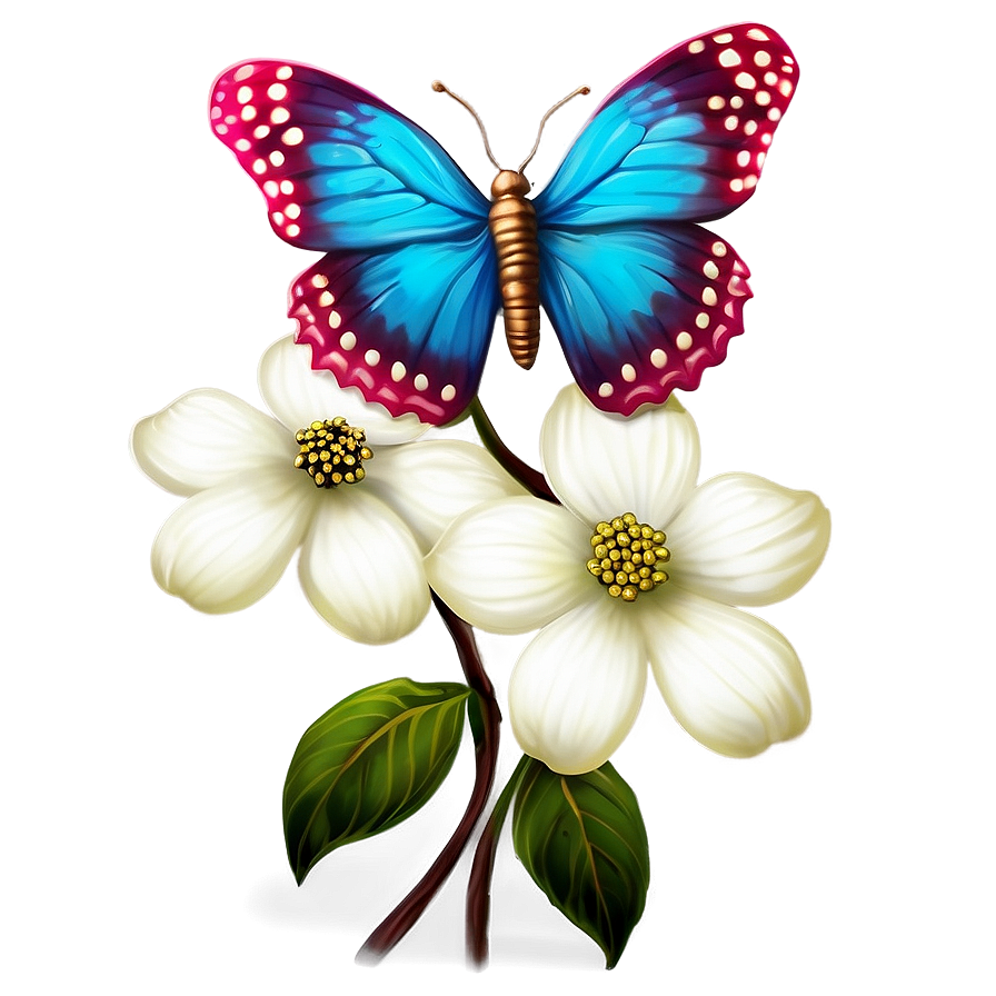 Dogwood And Butterfly Png Myt49 PNG Image