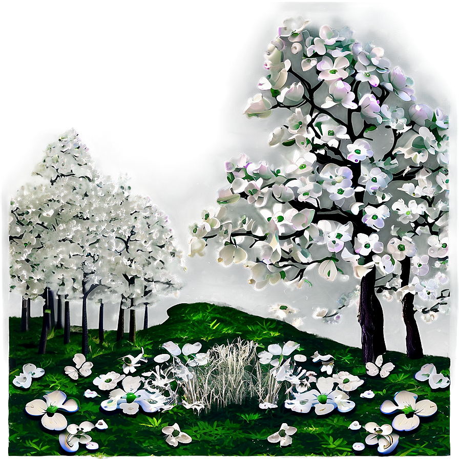 Dogwood Forest Background Png 88 PNG Image